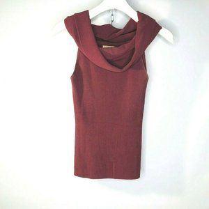 Wilfred Aritzia Women XS Ribbed Knit Berry Red Top
